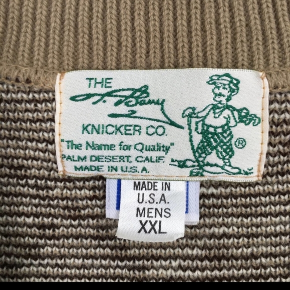 Vintage The T. Barry Knicker Co Argyle Vest Golf Sweater XL Sleeveless V-Neck - Picture 4 of 4